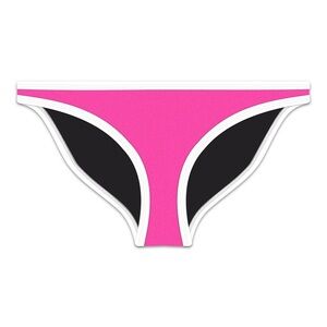 NWOT Hoaka Neon Pink Cheeky Mesh Bikini Swim Suit Bottoms Size XS